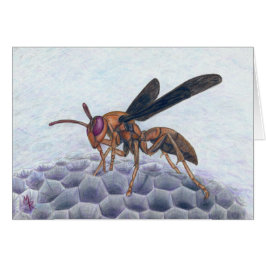 Cartão Placa de Arte Wasp de Papel
