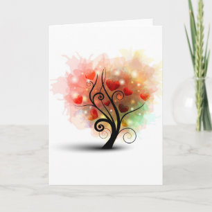 Cartão Placa de árvore cardíaca