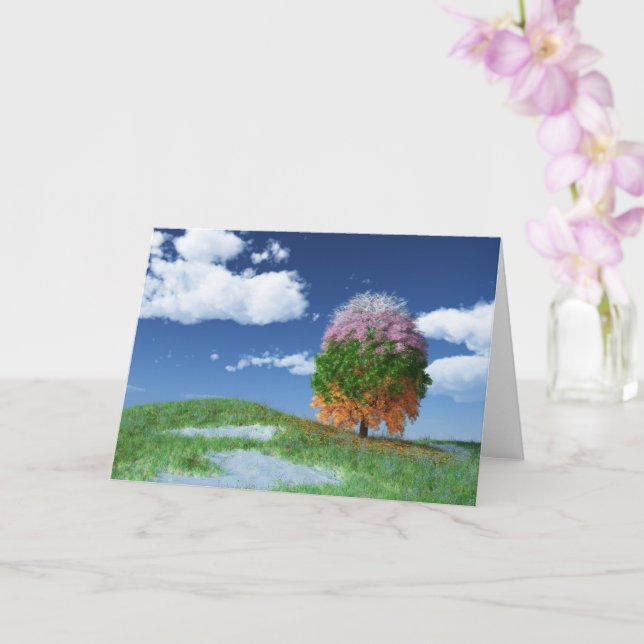 Cartão Placa de árvore de estação (Orquídea)