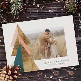 Cartão Placa de árvore de Natal mínima