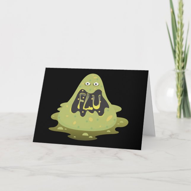 Cartão Placa de ataque de gripe (Frente)