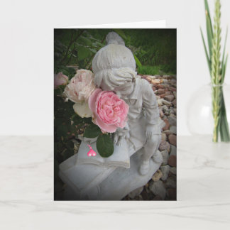 Cartão Placa de Beijo Rosa de Pensamento Especial