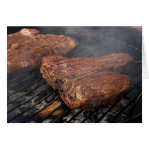 Cartão Placa de bife para portáteis grelhado