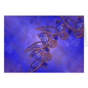 Cartão Placa de Borboletas de Cobre