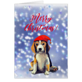 Cartão Placa de cachorrinho doce de beagle doce de natal 