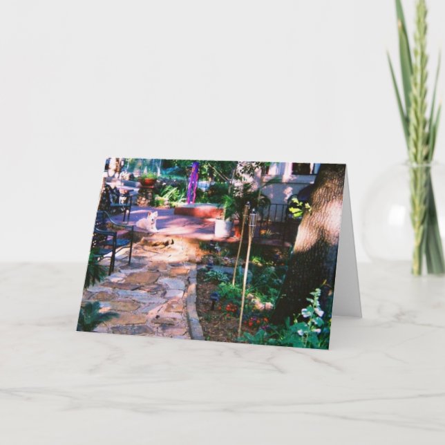 Cartão Placa de Caminho do Jardim Flagstone (Frente)