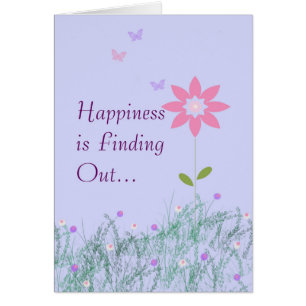 Cartão Placa de cancer desaparecida com flores e pássaros