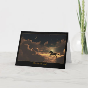 Cartão Placa de Céu Noturno para Nuvens de Cavalo Qualque