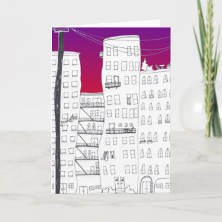 Cartão Placa de cidade sunrise