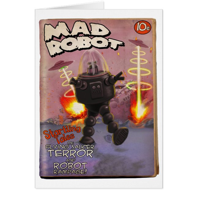 Cartão Placa de Cobrir de Pulp Robot Mad (Frente)