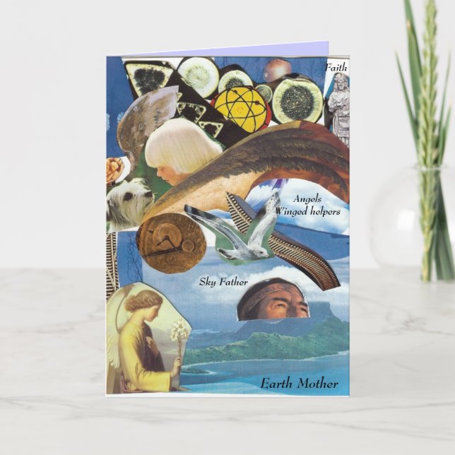 Cartão Placa de colagem Caminho de Altura de Guias Anjos (Frente)