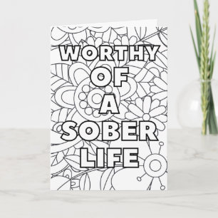 Cartão Placa de coloração Sober com cotação