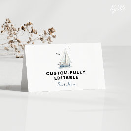 Cartão Placa de Comida Náutica Dobrada para veleiro Editá