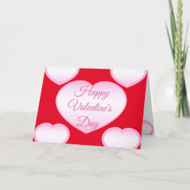 Cartão Placa de Coração Rosa-feliz dia de os namorados