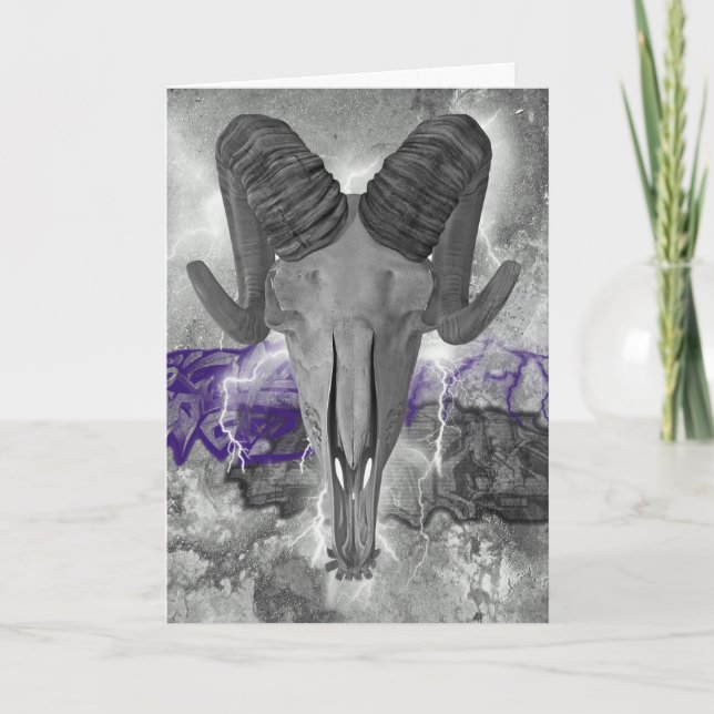 Cartão Placa de crânio de Ram (Frente)