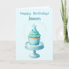 Cartão Placa de Cupcake personalizada