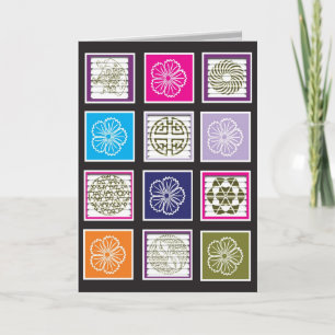 Cartão Placa de Design inspirada asiática