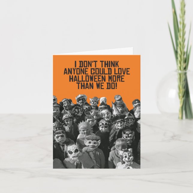 Cartão Placa de Dia de as Bruxas engraçado 1 - Amada por  (Frente)