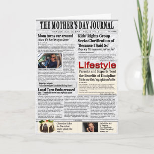 Cartão Placa de dia de as mães