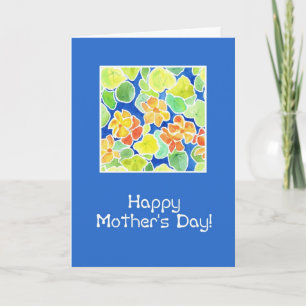 Cartão Placa de Dia de as mães bonito, Flores de Verão