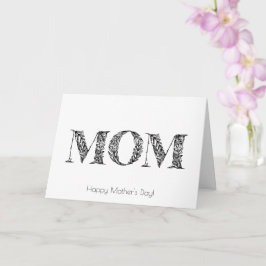 Cartão Placa de Dia de as mães da mãe