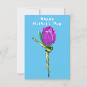 Cartão Placa de Dia de as mães Dancer do Balé Ballerina T