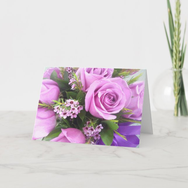 Cartão Placa de Dia de as mães de Buquê antecipado (Frente)