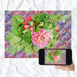 Cartão Placa de Dia de as mães de Buquê bonito Dahlia Blo