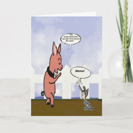 Cartão Placa de dia de as mães de Cartoon