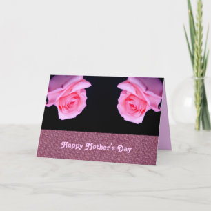 Cartão Placa de Dia de as mães de cheiro rosa