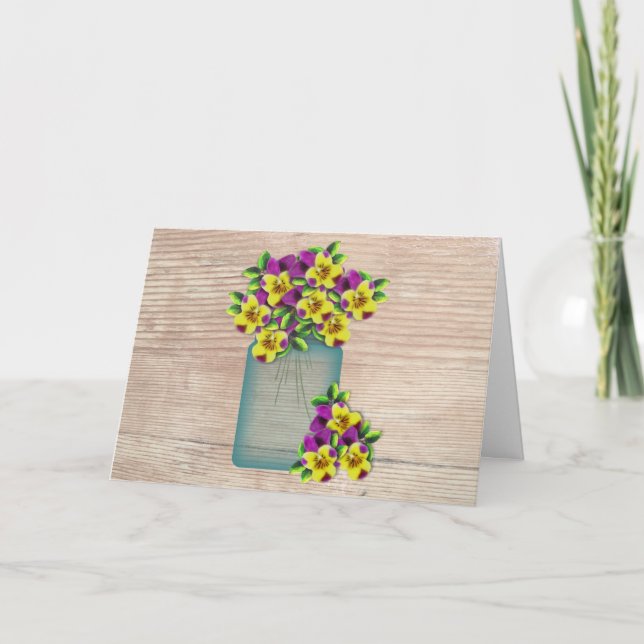 Cartão Placa de Dia de as mães de Fonte Grande Violas (Frente)