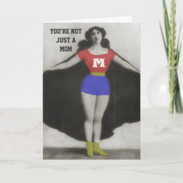 Cartão Placa de Dia de as mães de Fotografia Super Hero V