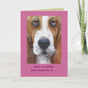 Cartão Placa de Dia de as mães de hound Bassett