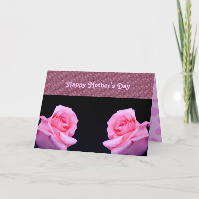 Cartão Placa de Dia de as mães de roscas rosa (Frente)