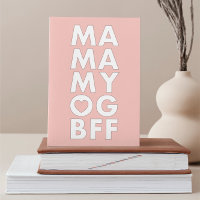 Placa de Dia de as mães de Texto do MÃE Bold Moder
