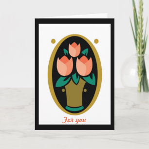 Cartão Placa De Dia de as mães De Tulipas Neerlandesas D