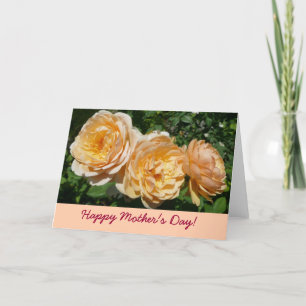 Cartão Placa de Dia de as mães do Rosa de pêssego
