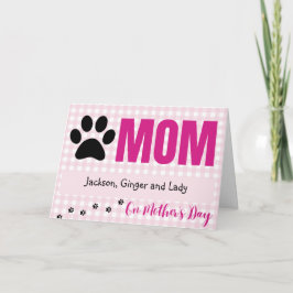 Cartão Placa de dia de as mães dos Pets