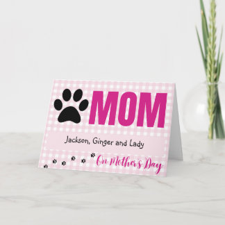 Cartão Placa de dia de as mães dos Pets