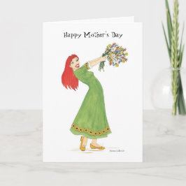 Cartão Placa de Dia de as mães Feliz