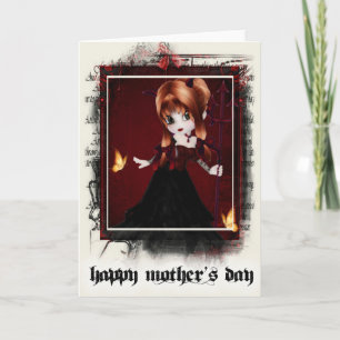 Cartão Placa de Dia de as mães Feliz da Gótico Diabo d3