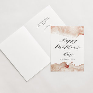 Cartão placa de dia de as mães feliz de splash de aquarel