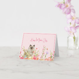 Cartão Placa de Dia de as mães Feliz do Gato