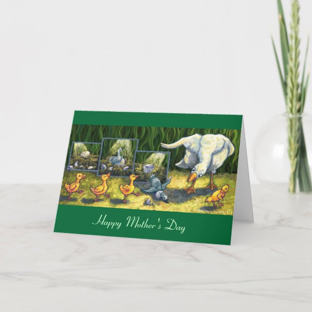 Cartão Placa de Dia de as mães Feliz e Feia (Frente)