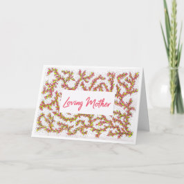 Cartão Placa de dia de as mães Laranja e Vinha Amarela