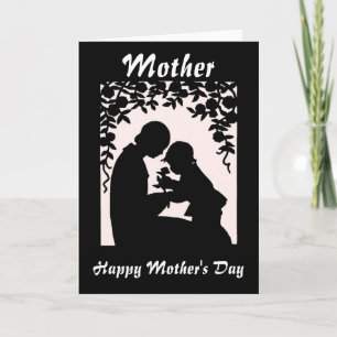 Cartão Placa de Dia de as mães Mãe e Filho - Personalizad