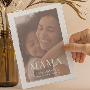 Cartão Placa de Dia de as mães Mama com Sobreposição Brut
