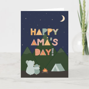 Cartão Placa de dia de as mães para Amá