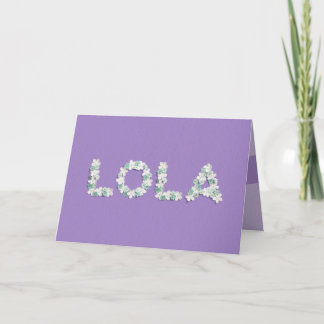 Cartão Placa de dia de as mães para Lola