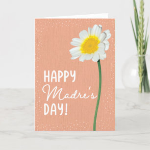 Cartão Placa de dia de as mães para Madre